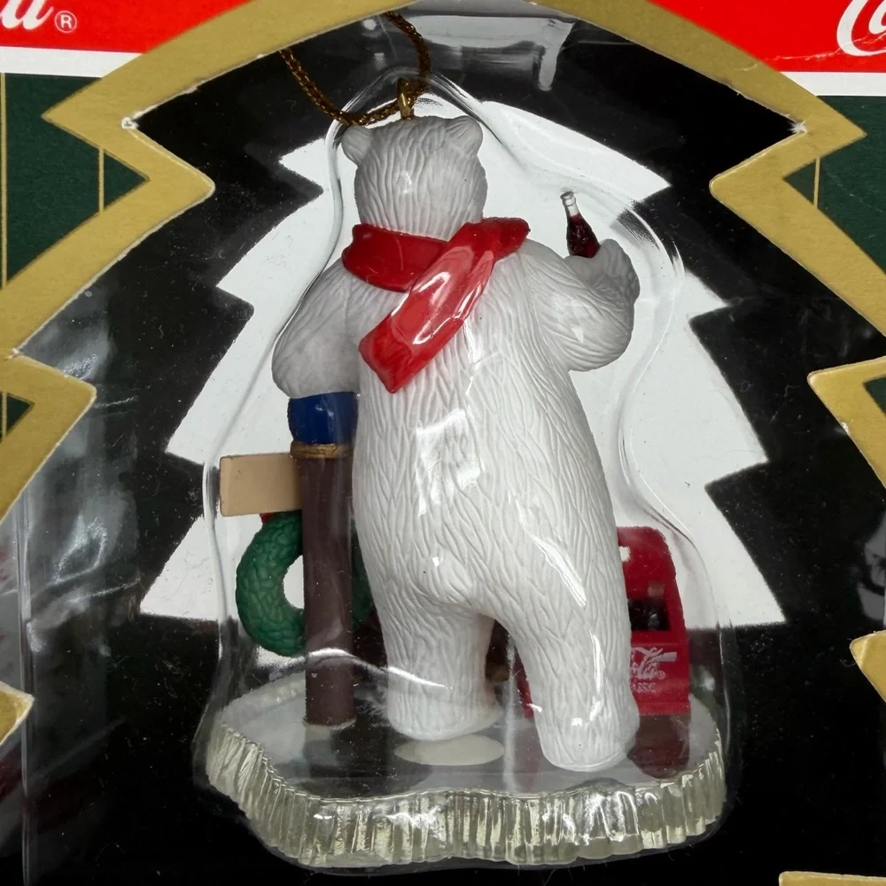 Coca-Cola Town Square Polar Bear Collection Set of 2 in Boxes, 1990s